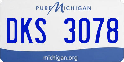 MI license plate DKS3078