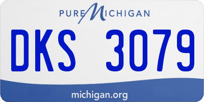 MI license plate DKS3079