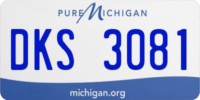 MI license plate DKS3081