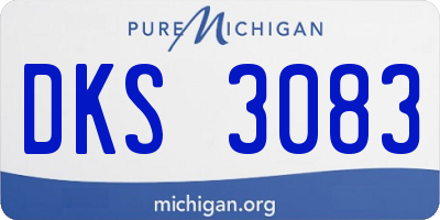MI license plate DKS3083