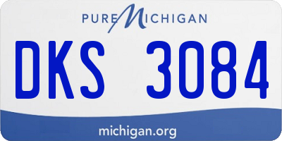 MI license plate DKS3084
