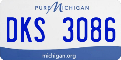 MI license plate DKS3086