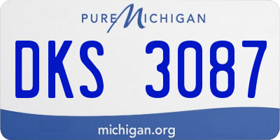 MI license plate DKS3087