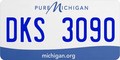 MI license plate DKS3090