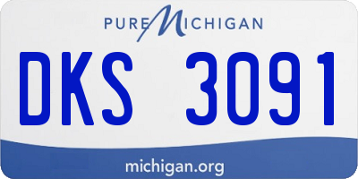 MI license plate DKS3091