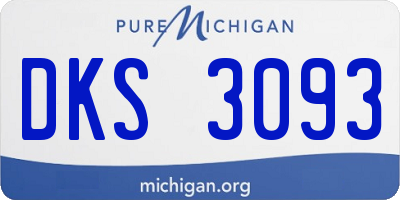 MI license plate DKS3093