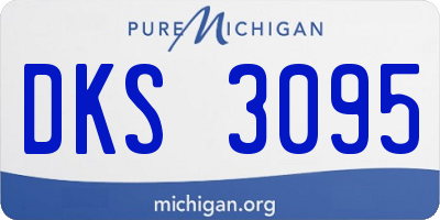 MI license plate DKS3095