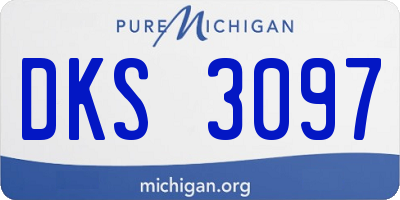 MI license plate DKS3097
