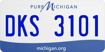 MI license plate DKS3101