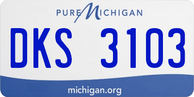 MI license plate DKS3103