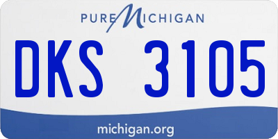 MI license plate DKS3105
