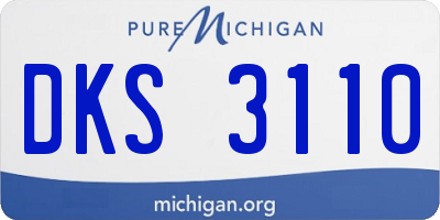 MI license plate DKS3110