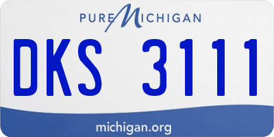 MI license plate DKS3111