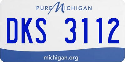 MI license plate DKS3112