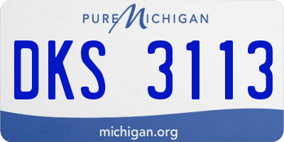 MI license plate DKS3113