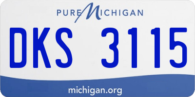 MI license plate DKS3115