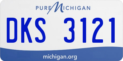 MI license plate DKS3121