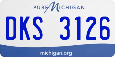 MI license plate DKS3126