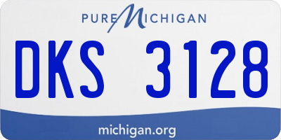 MI license plate DKS3128