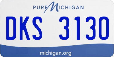MI license plate DKS3130