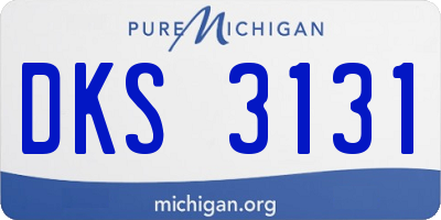 MI license plate DKS3131