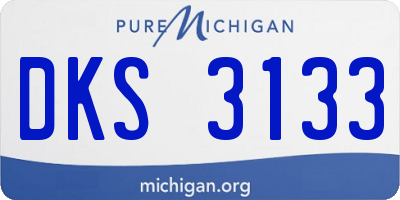 MI license plate DKS3133