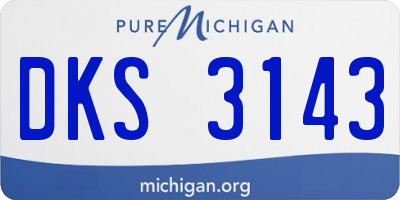 MI license plate DKS3143
