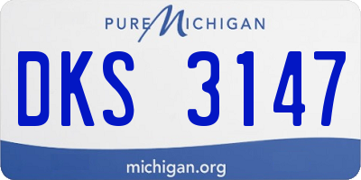 MI license plate DKS3147