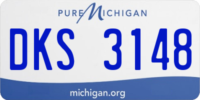 MI license plate DKS3148