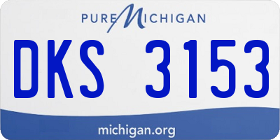 MI license plate DKS3153