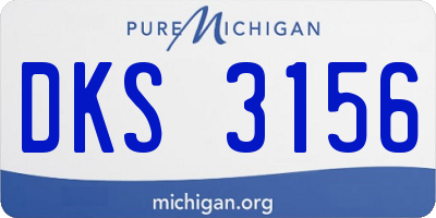 MI license plate DKS3156