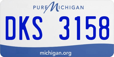 MI license plate DKS3158