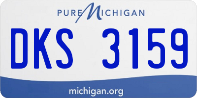 MI license plate DKS3159