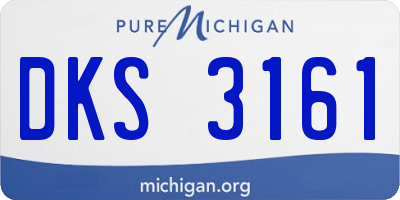 MI license plate DKS3161