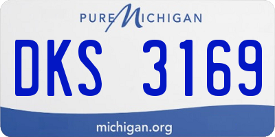 MI license plate DKS3169