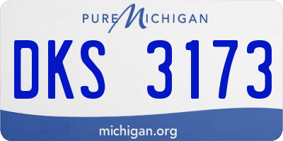 MI license plate DKS3173
