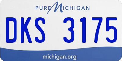 MI license plate DKS3175