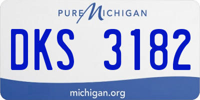 MI license plate DKS3182