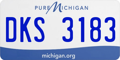MI license plate DKS3183