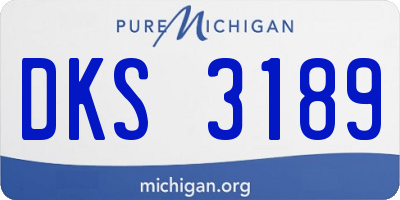 MI license plate DKS3189
