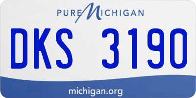 MI license plate DKS3190