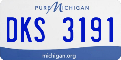 MI license plate DKS3191