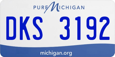 MI license plate DKS3192