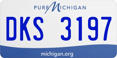MI license plate DKS3197