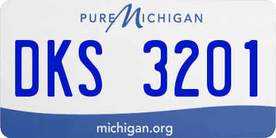 MI license plate DKS3201