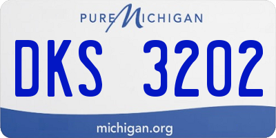 MI license plate DKS3202
