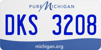 MI license plate DKS3208
