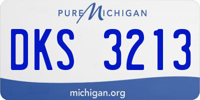 MI license plate DKS3213