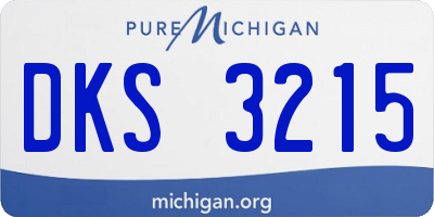 MI license plate DKS3215