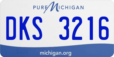 MI license plate DKS3216
